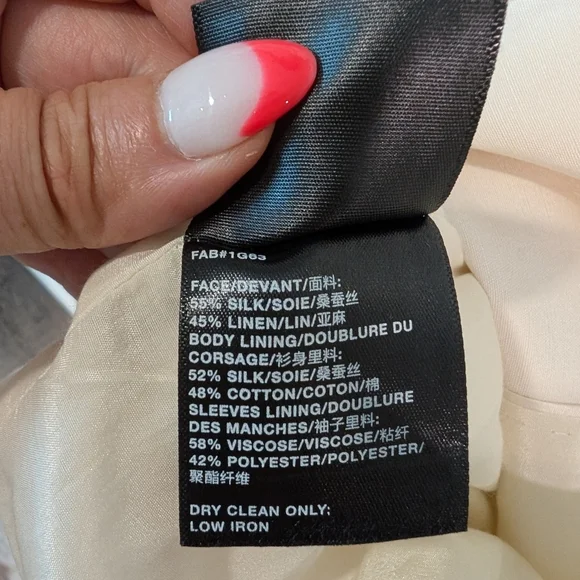 Lafayette 148 New York Kettson Cream Belted Suit Jacket Size 10 - Picture 7 of 14